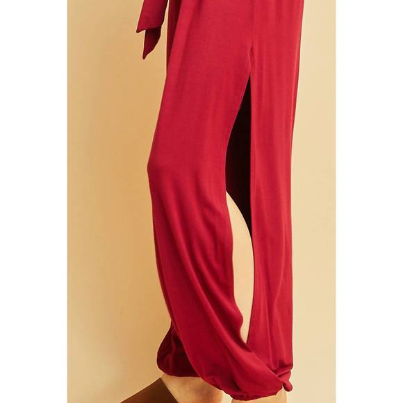 NEW ENTRO day to night jumpsuit in cranberry - Picture 6 of 6